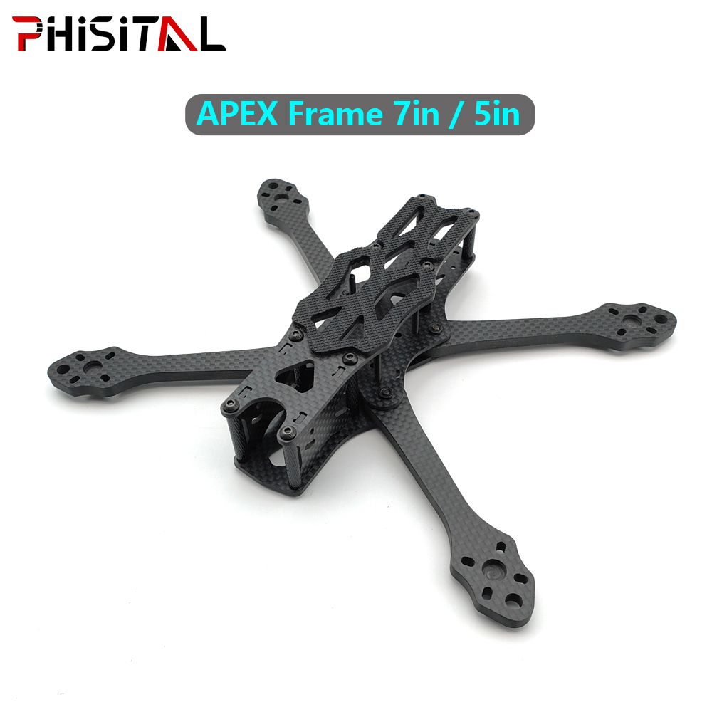 Drone Motor - ชุดโครงควอดคอปเตอร์คาร์บอนไฟเบอร์ APEX ขนาด 7 นิ้ว/6 นิ้ว/5