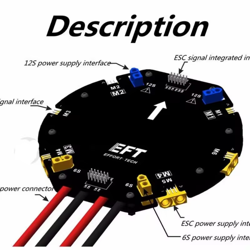 บอร์ดจ่ายไฟกระแสสูง EFT PDB 12 - Drone Power Distribution Board บทวิจารณ์และราคา